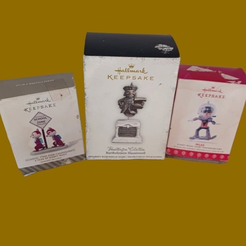 Hallmark lot of 3 ornaments